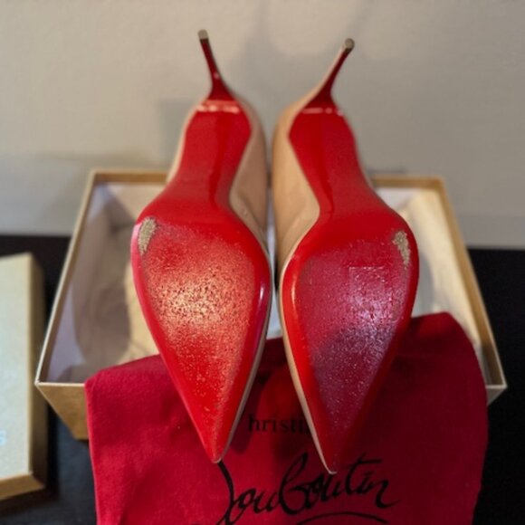 Christian Louboutin Kate 85 Patent Heels in Nude - Size 40 (9.5 U.S.) - Picture 2 of 5
